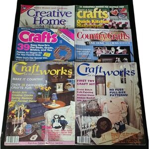 6 Vintage 1980's, 1995, 2001 Craft Magazines Country Bridal Kitchen Dad & Grad